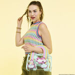 Minions Fluffy Unicorn Rainbow Clear Mini Tote Crossbody Bag LFlifestyle1 view 2